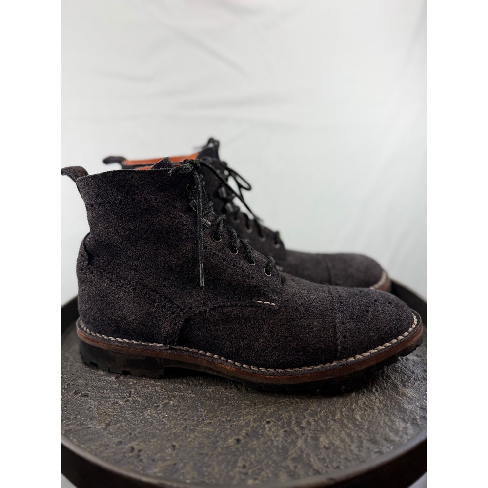 Andrea Ventura Firenze Mens 45 Suede Hiking Boots Vibram Sole Made Italy